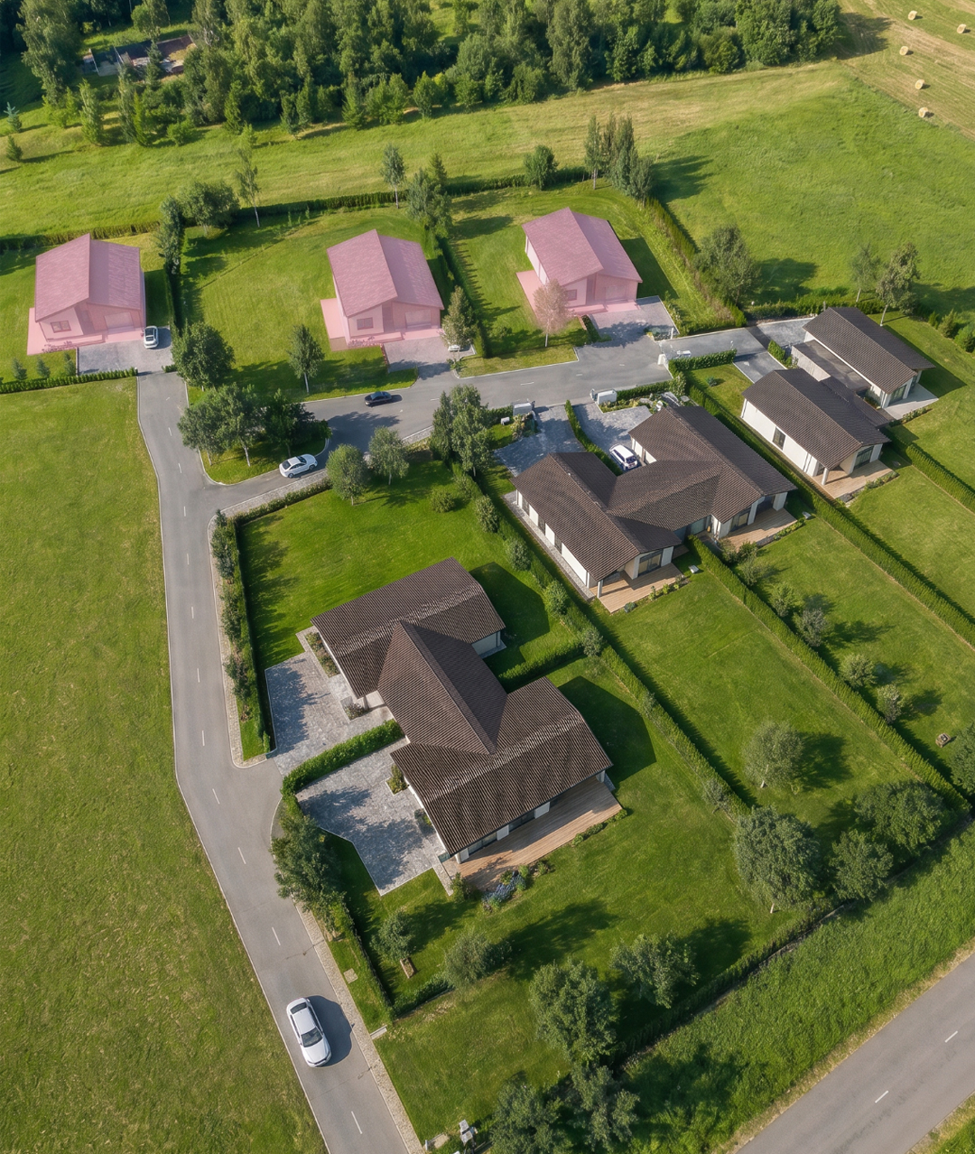 Uždaras kvartalas iš paukščio skrydžio